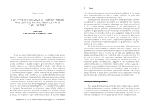 L`intervento educativo sui comportamenti problema nel ritardo