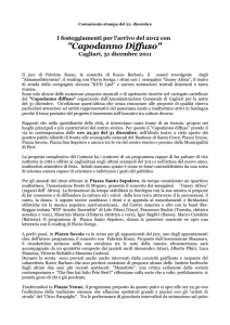 Comunicato Stampa Capodanno 2012