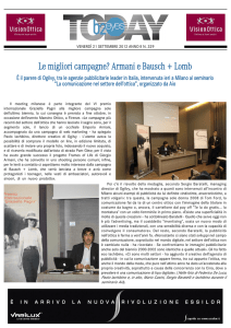 Le migliori campagne? Armani e Bausch + Lomb
