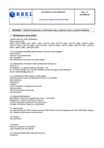 Scheda Sicurezza tutte leghe per ceramica