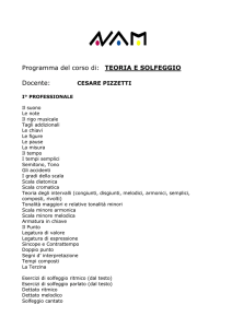 Programma di Teoria e Solfeggio