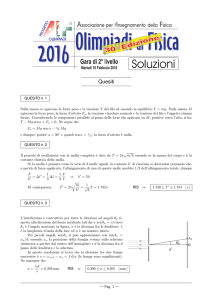 Soluzioni Olimpiadi di Fisica 2016