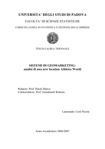 SISTEMI DI GEOMARKETING