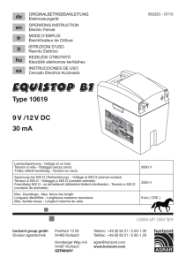 Type 10619 9 V /12 V DC 30 mA