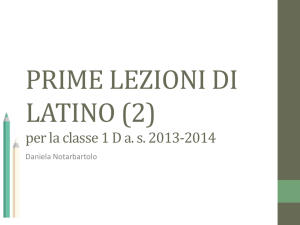 prime lezioni di latino