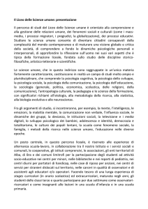 Presentazione del Liceo delle Scienze Umane - Liceo da Vinci