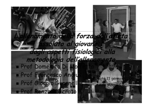 L`allenamento della forza dall`atleta assoluto al giovane: dagli