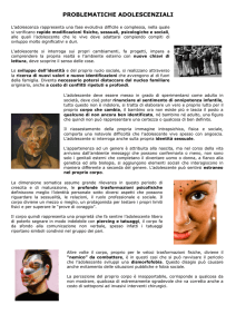 PROBLEMATICHE ADOLESCENZIALI