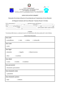 Area archi contrabbasso viola violino violoncello Area canto canto