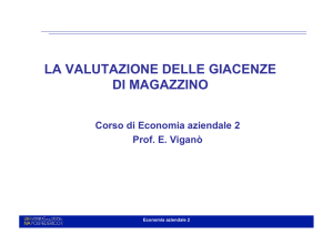 LA VALUTAZIONE DELLE GIACENZE DI MAGAZZINO