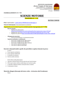 Passerella in 4^ IPS – SCIENZE MOTORIE (materia accessoria)