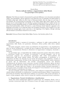 Destra radicale italiana e negazionismo della Shoah.