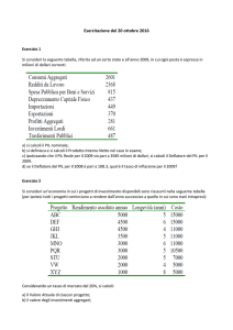 Esercitazione del 20 ottobre 2016