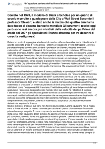 Un´equazione per fare soldi facili ecco la formula del crac economico