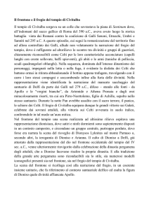Il frontone e il fregio del tempio di Civitalba Il tempio di Civitalba