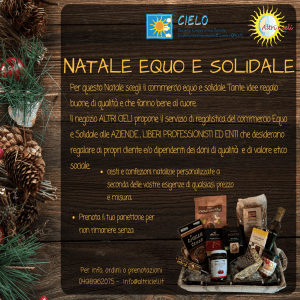 Per questo Natale scegli il commercio equo e solidale. Tante idee