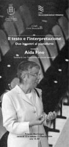 Il testo e l`interpretazione Aida Fino