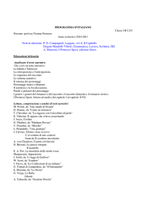 programma svolto italiano 1 B CAT