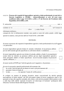 Autocertificazione IAP