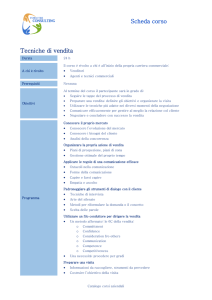 Tecniche di vendita - Form Tre Consulting