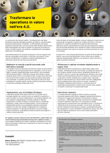 Trasformare le operations in valore nell`era 4.0.