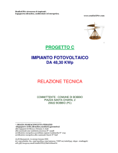 PROGETTO C IMPIANTO FOTOVOLTAICO RELAZIONE TECNICA