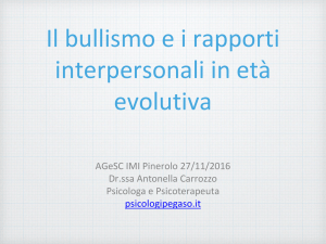 AGeSC IMI Pinerolo 27/11/2016 Dr.ssa Antonella Carrozzo