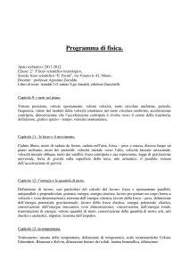 Programma di fisica.