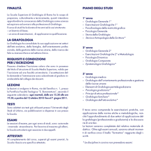 progr. GRAFOLOGIA - Scuola Superiore di Grafologia