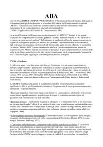 Cos`è l`ANALISI DEL COMPORTAMENTO (BA)? E` la scienza di