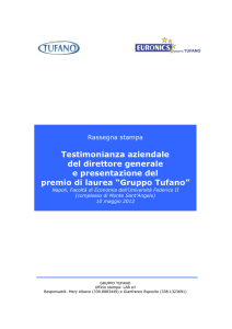 Testimonianza aziendale del direttore generale e