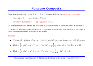 Funzione Composta - Dipartimento di Matematica