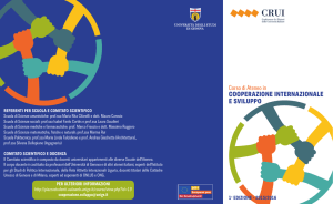 Corso di Ateneo in Cooperazione internazionale allo Sviluppo