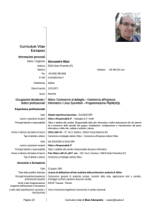 Scarica il Curriculum completo in formato PDF