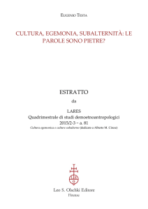 cultura, egemonia, subalternità
