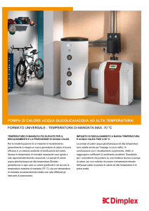pompa di calore acqua glicolica/acqua ad alta temperatura