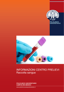 Raccolta sangue - Policlinico Universitario Campus Bio