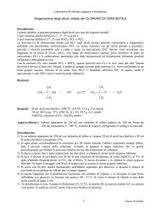 Alogenazione degli alcoli: sintesi del CLORURO