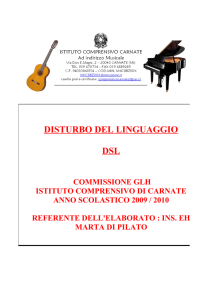 disturbo specifico del linguaggio dsl