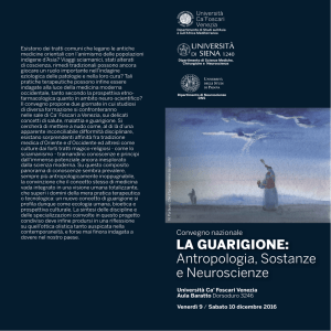 LA GUARIGIONE: Antropologia, Sostanze e
