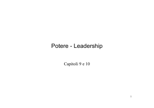 Capitoli 9 e 10: Potere