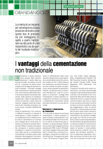 I vantaggi della cementazione non tradizionale