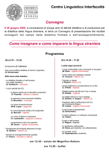 Come insegnare e come imparare la lingua straniera Centro