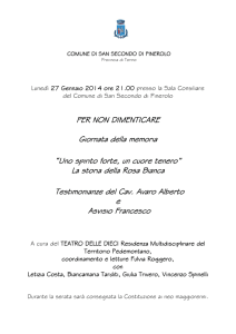 Volantino Giornata della Memoria 2014
