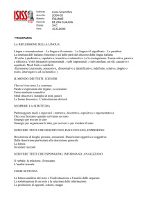 Liceo Scientifico 2004-05 ITALIANO DE ZAN CLAUDIA 15.6.2005