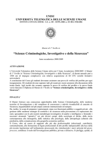 Criminologia e sicurezza nel mondo contemporaneo