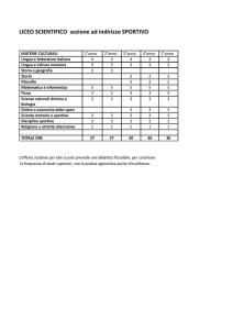 LICEO SCIENTIFICO sezione ad indirizzo SPORTIVO