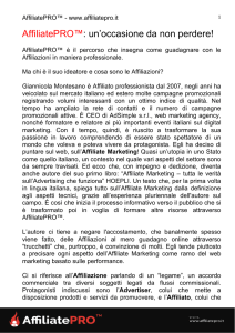 AffiliatePRO™: un`occasione da non perdere!