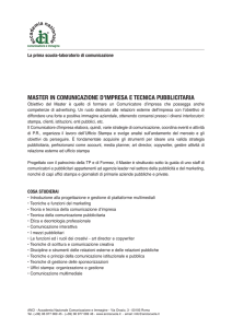 master in comunicazione d`impresa e tecnica pubblicitaria