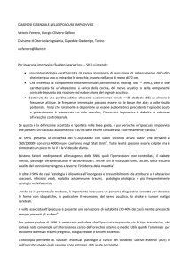 Diagnosi essenziale nelle ipoacusie improvvise V. Ferrero
